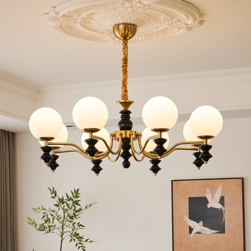 Ordore Traditioneller Eleganter Kronleuchter aus Vintage-Holz-Letslighting