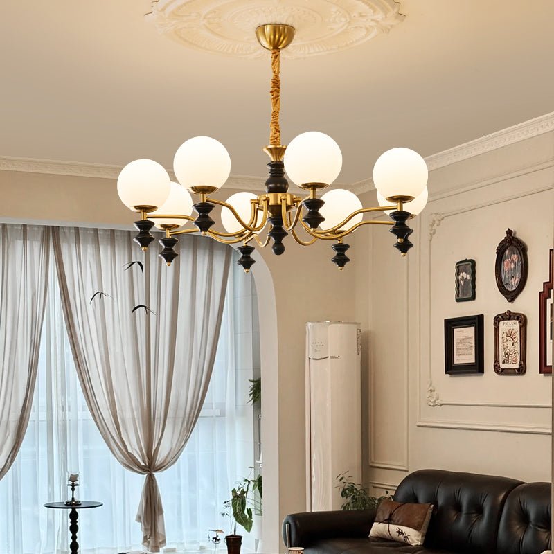 Ordore Traditioneller Eleganter Kronleuchter aus Vintage-Holz-Letslighting