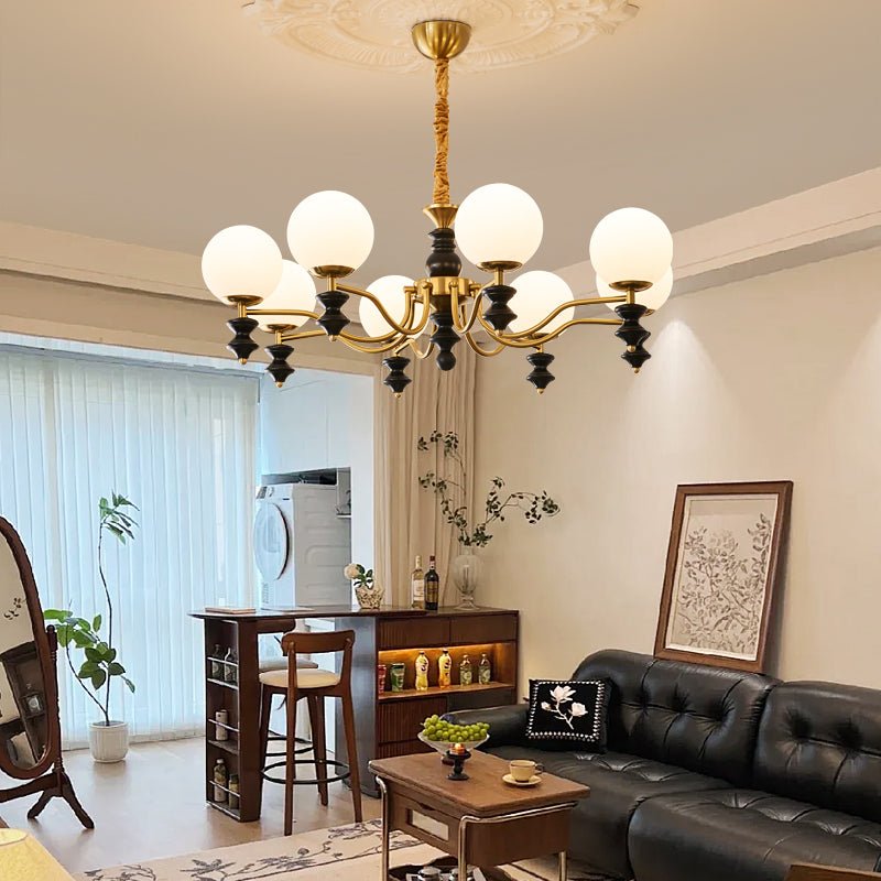 Ordore Traditioneller Eleganter Kronleuchter aus Vintage-Holz-Letslighting