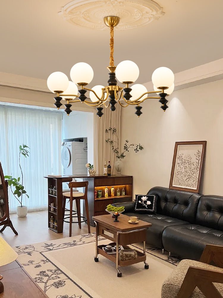 Ordore Traditioneller Eleganter Kronleuchter aus Vintage-Holz-Letslighting