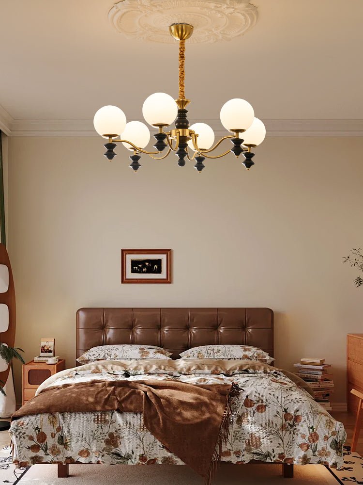 Ordore Traditioneller Eleganter Kronleuchter aus Vintage-Holz-Letslighting