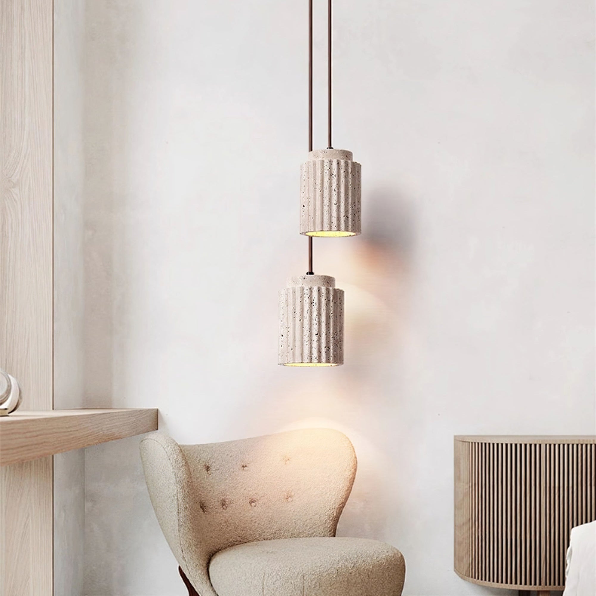 Mysolel Travertine Pendant Light - Neutralighting