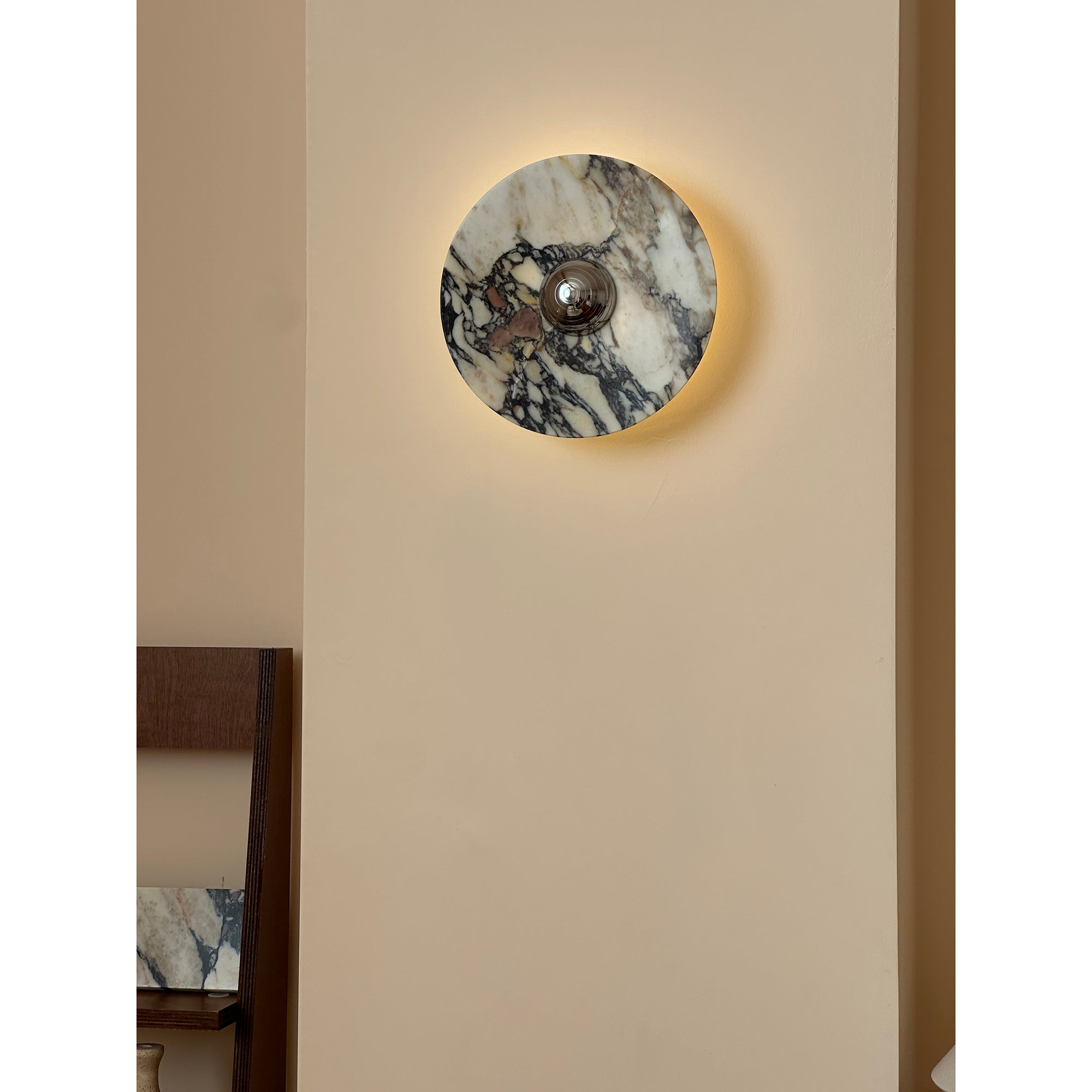 Alter Modern Minimalist Round Marble Metal Sconce Wall Lamp - Letslighting
