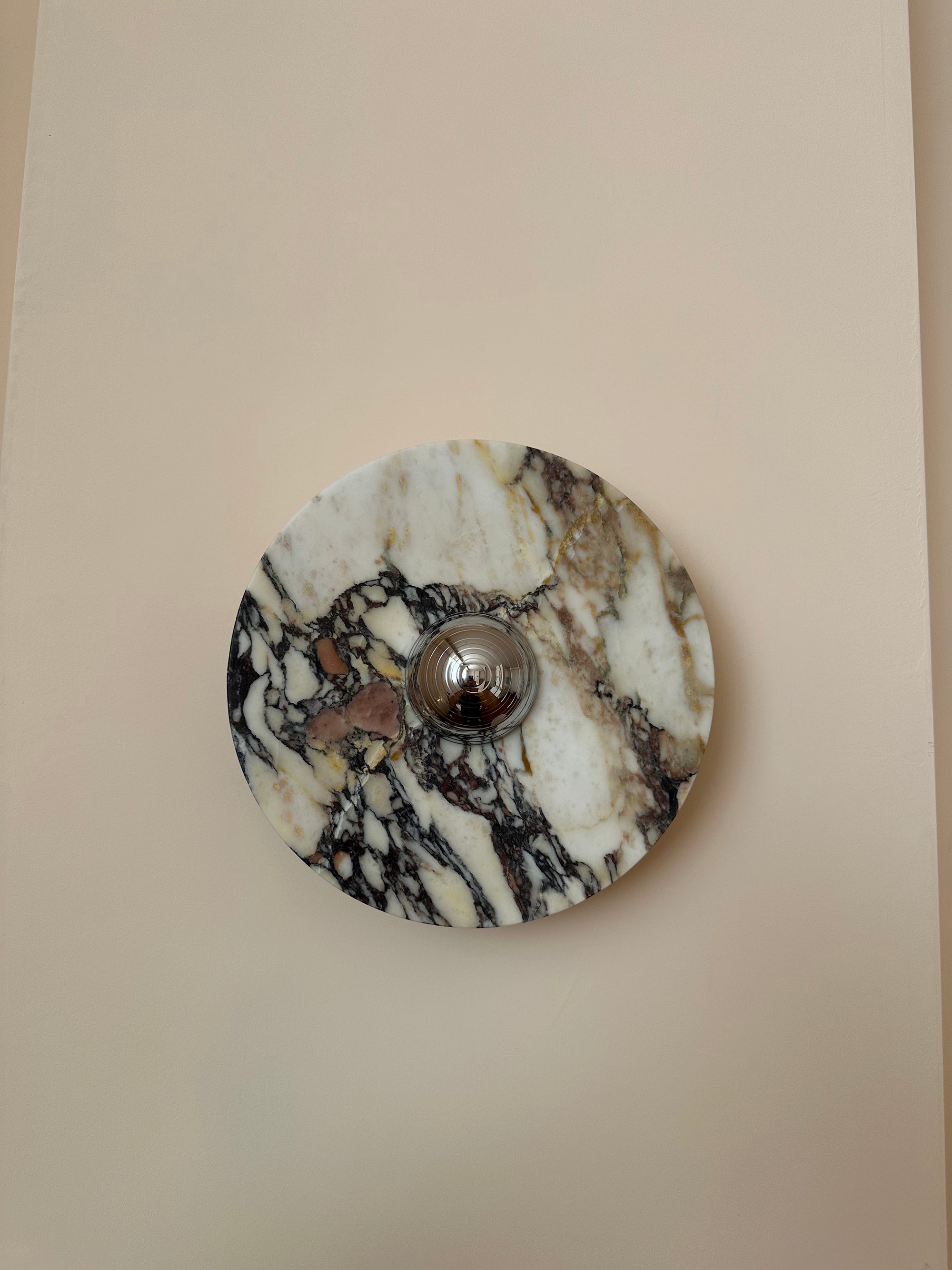 Alter Modern Minimalist Round Marble Metal Sconce Wall Lamp - Letslighting