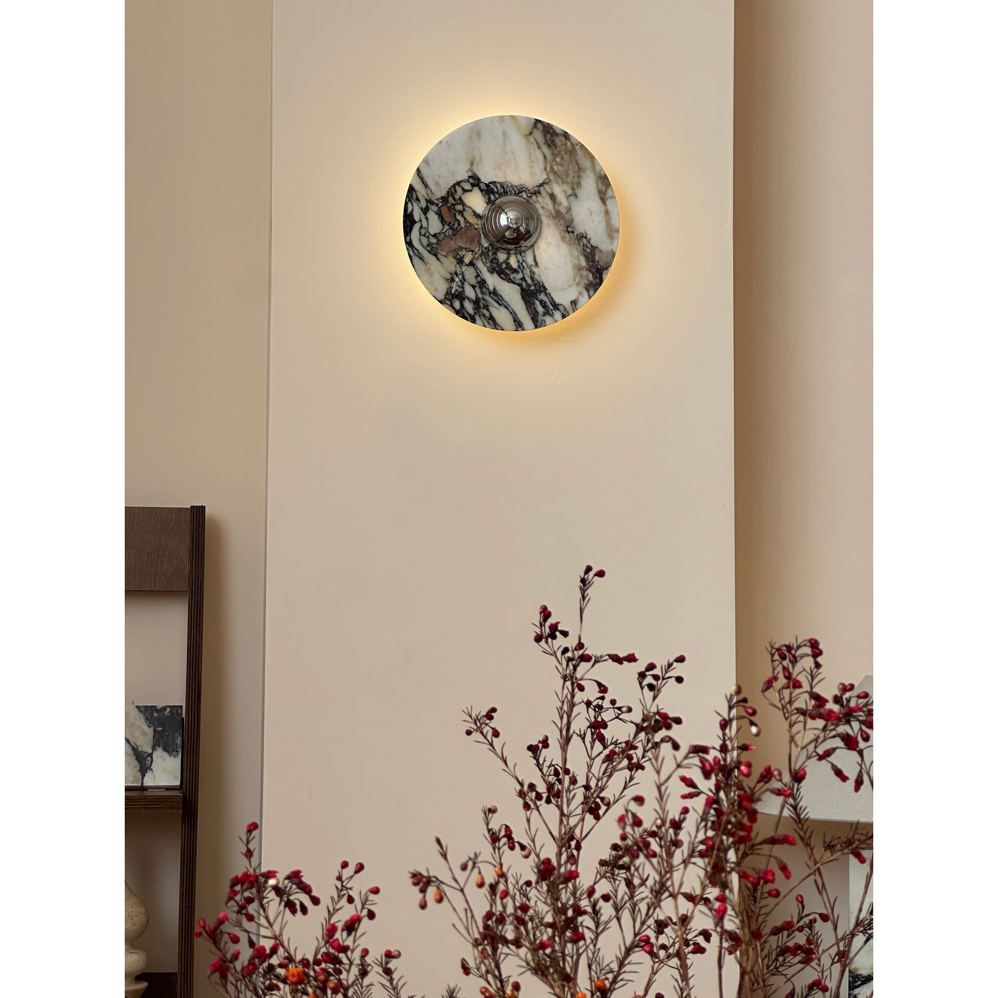 Alter Modern Minimalist Round Marble Metal Sconce Wall Lamp - Letslighting