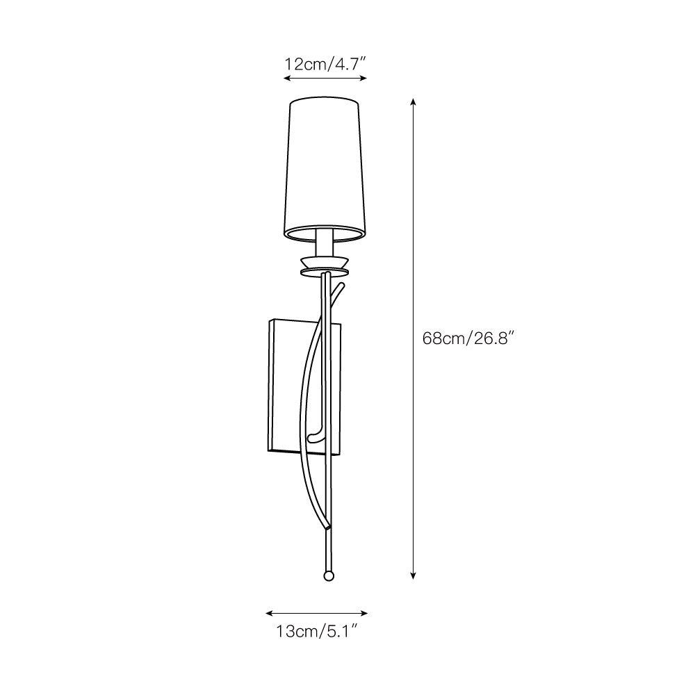 Cirrus Elegante Stoff Wandleuchte-Letslighting