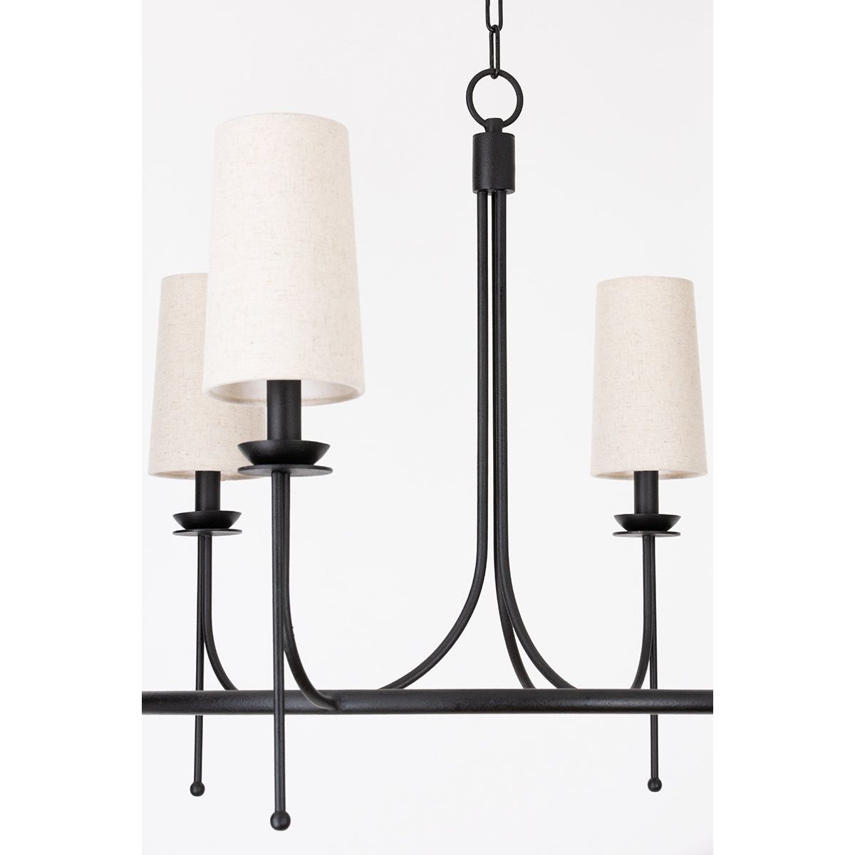 Aurora Vintage Industrieller Messing Stoff-Kronleuchter-Letslighting