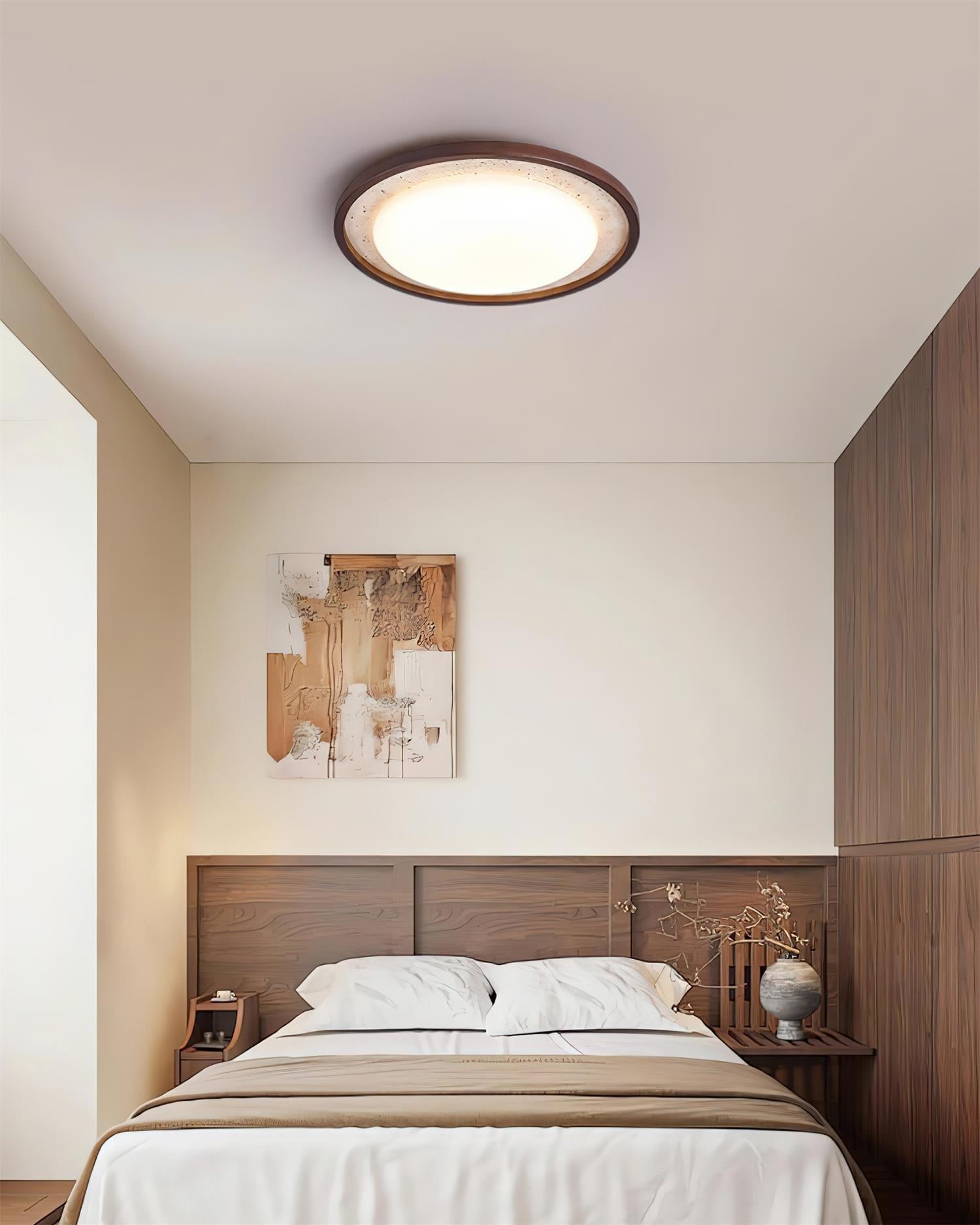Ritta Sculptural Travertine Ceiling Lamp - Letslighting