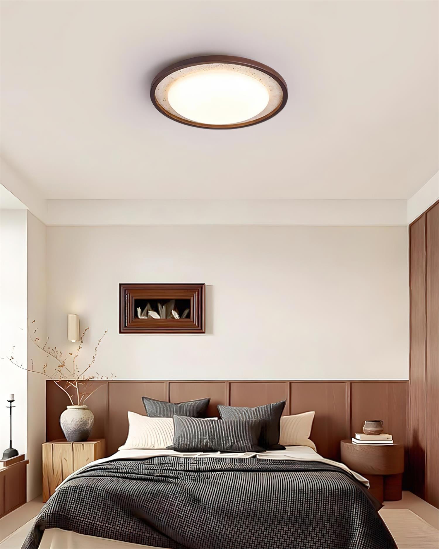 Ritta Sculptural Travertine Ceiling Lamp - Letslighting