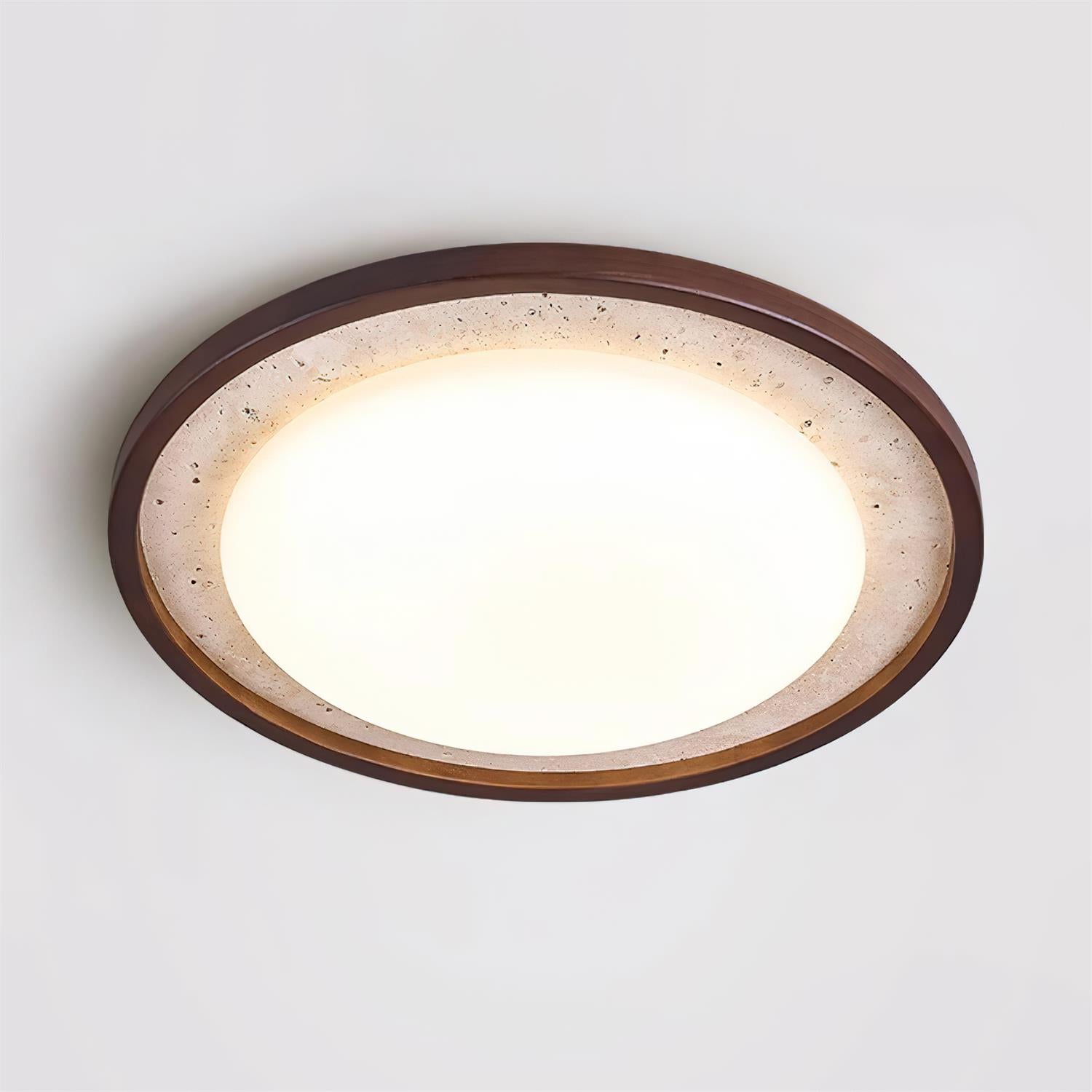 Ritta Sculptural Travertine Ceiling Lamp - Letslighting