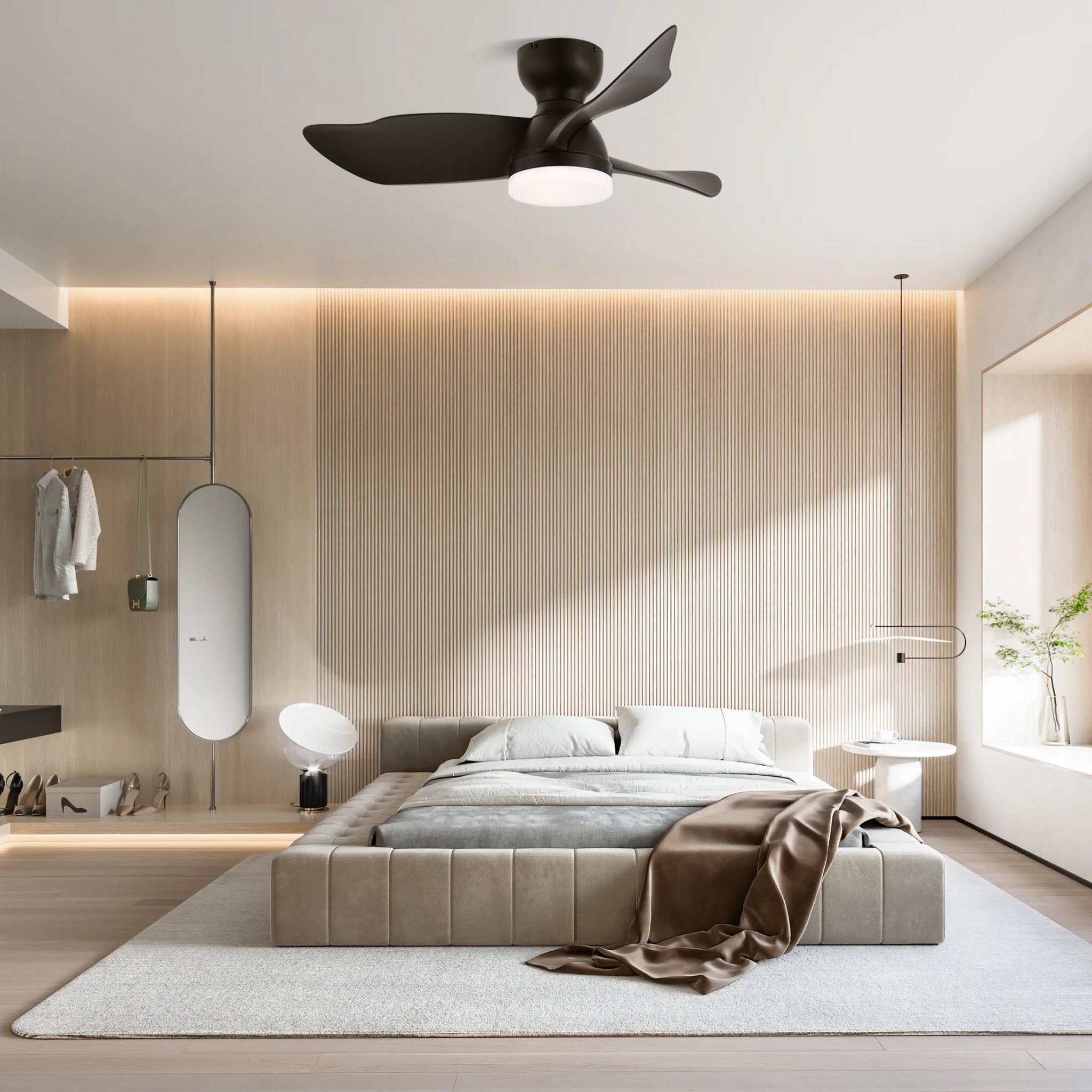 Mirella Deckenventilatorleuchte mit integrierter LED-Lichtquelle