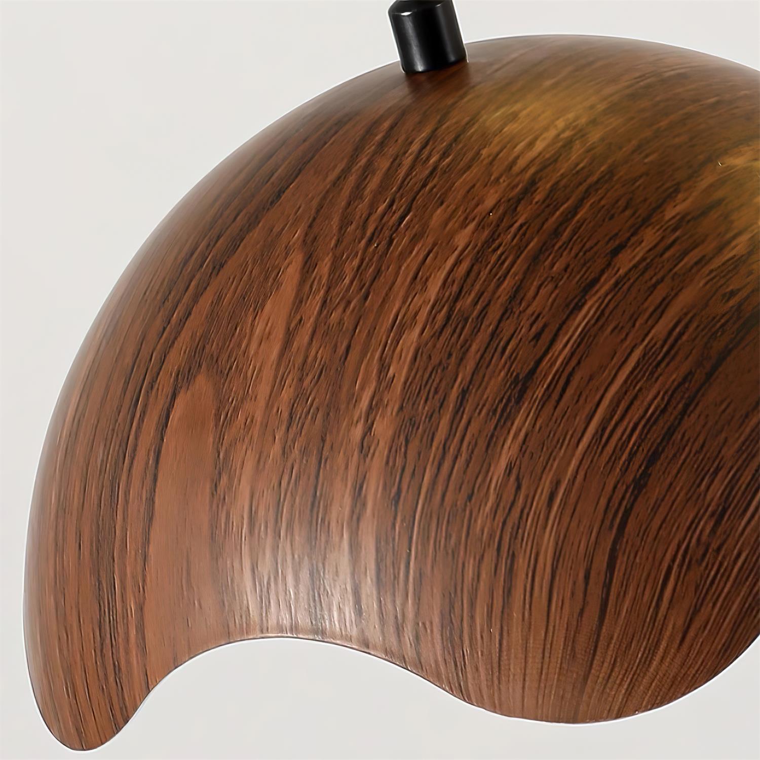 Pendelleuchte Holzmaserung Metallschirm Minimalistisch-Letslighting