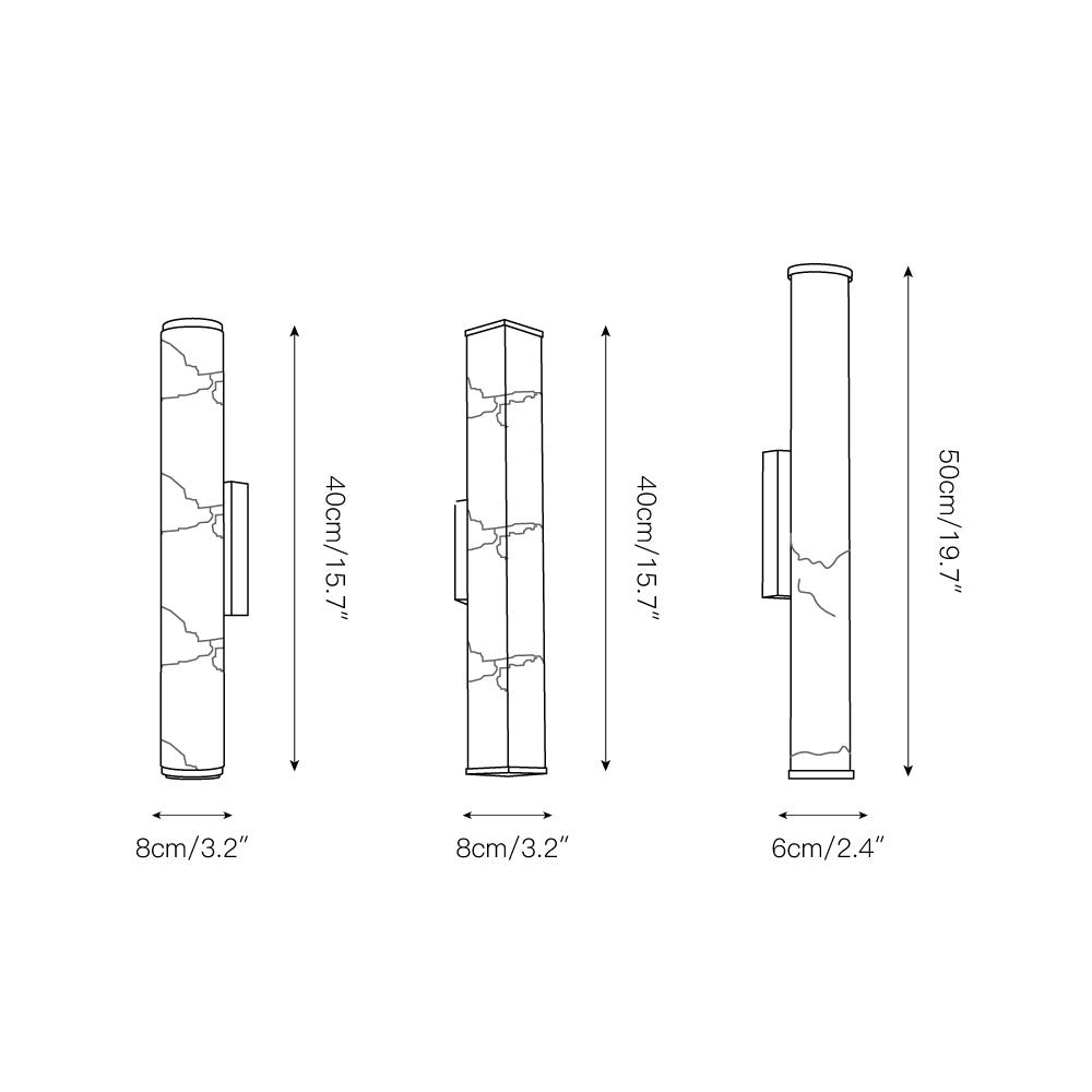 Arcus Modern Minimalist Elegance Brass Alabaster Sconce Wall Lamp - Letslighting