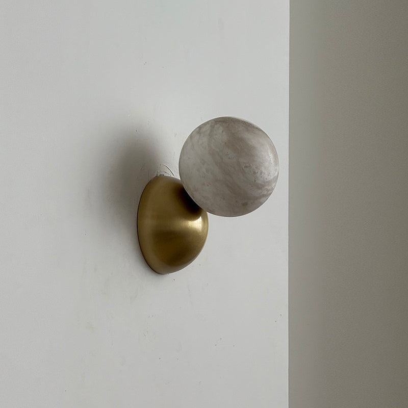 Arca Modern Minimalist Eclipse Mrable Metal Wall Lamp - Letslighting