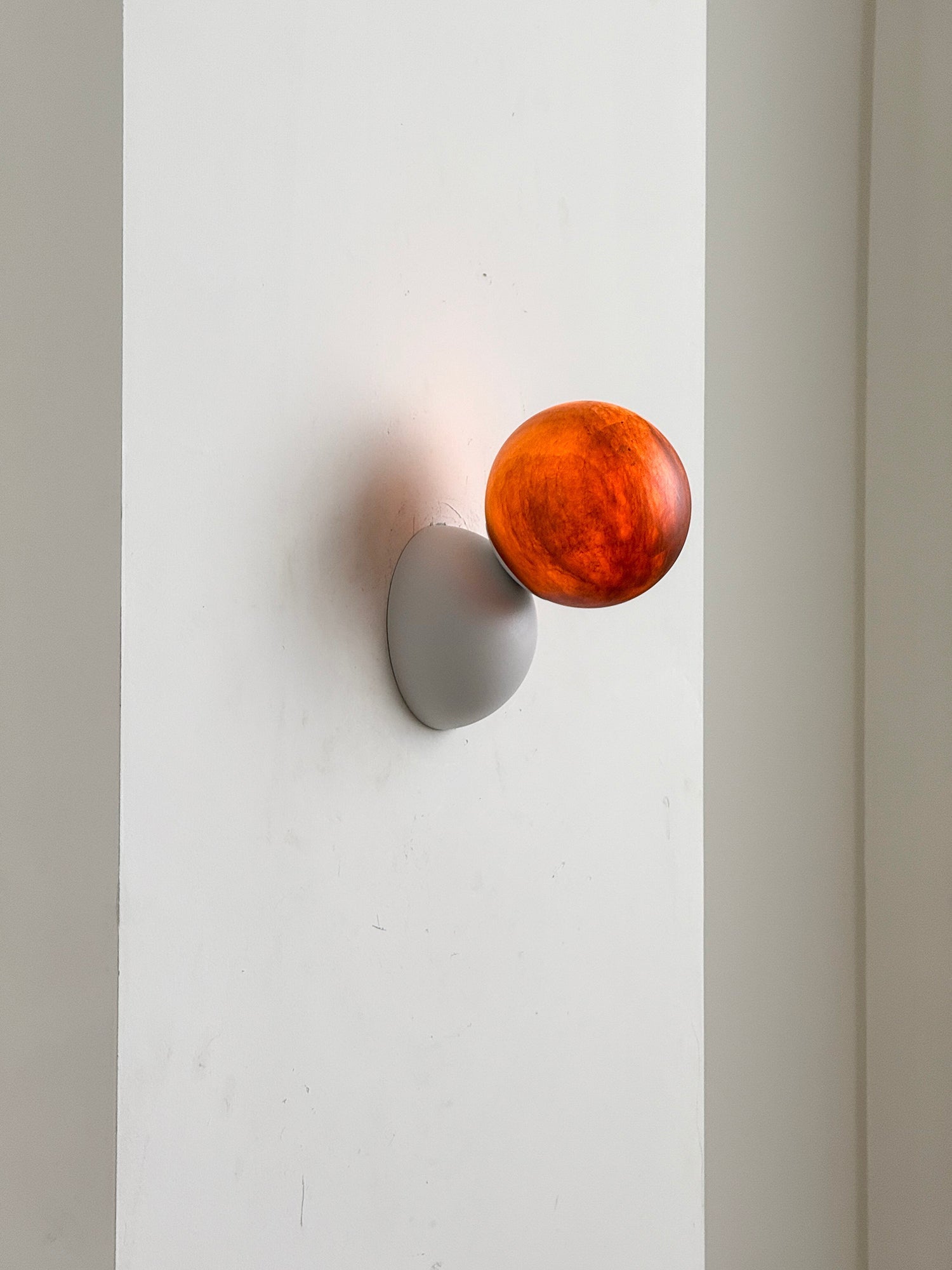 Arca Modern Minimalist Eclipse Mrable Metal Wall Lamp - Letslighting