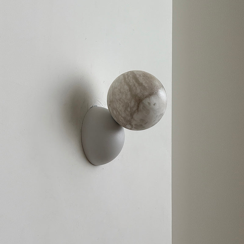 Arca Modern Minimalist Eclipse Mrable Metal Wall Lamp - Letslighting