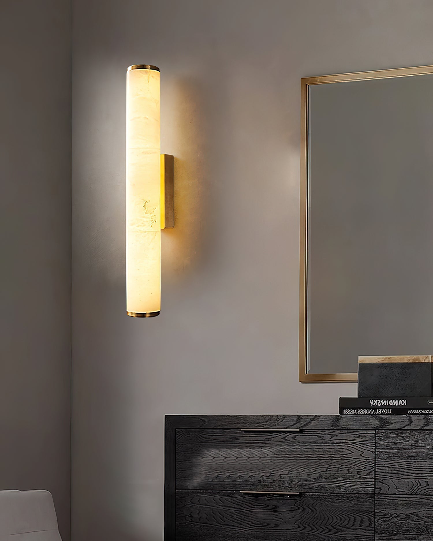 Arcus Modern Minimalist Elegance Brass Alabaster Sconce Wall Lamp - Letslighting