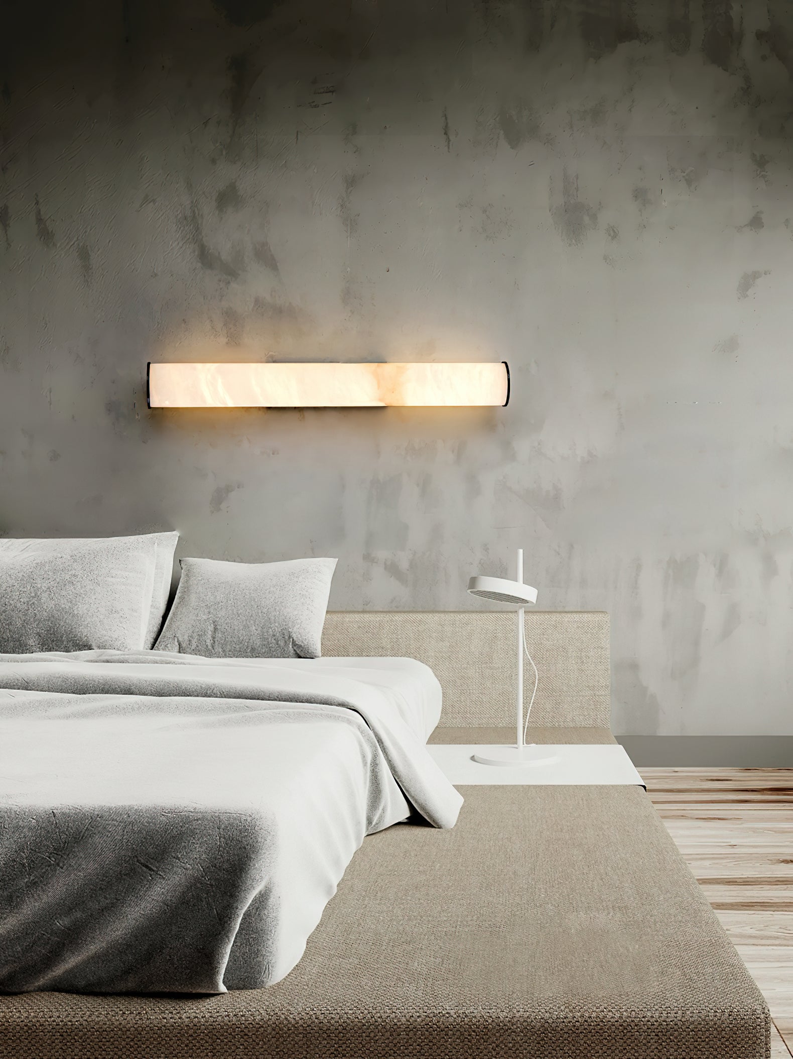 Arcus Modern Minimalist Elegance Brass Alabaster Sconce Wall Lamp - Letslighting