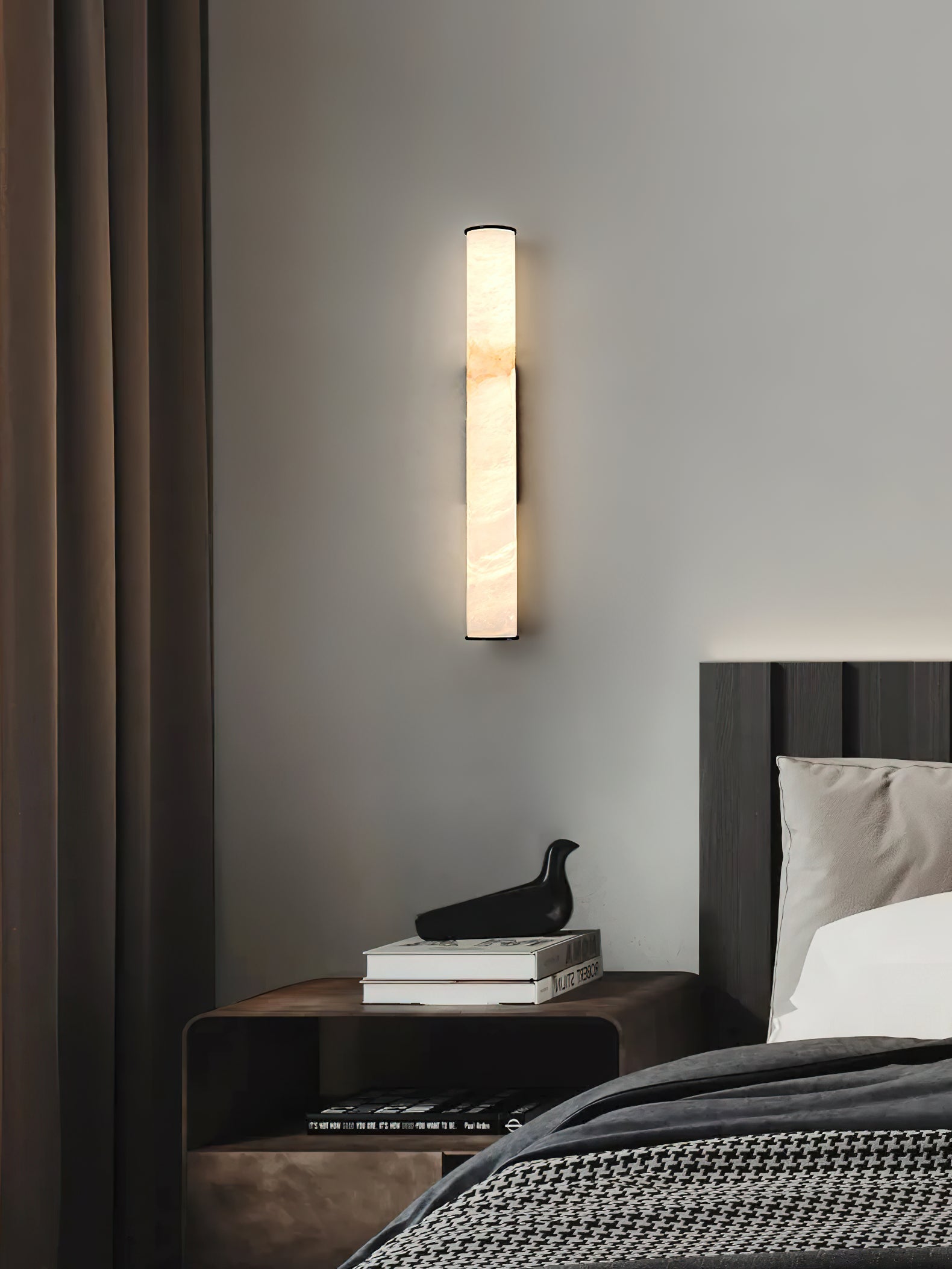 Arcus Modern Minimalist Elegance Brass Alabaster Sconce Wall Lamp - Letslighting