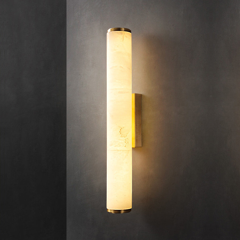 Arcus Modern Minimalist Elegance Brass Alabaster Sconce Wall Lamp - Letslighting