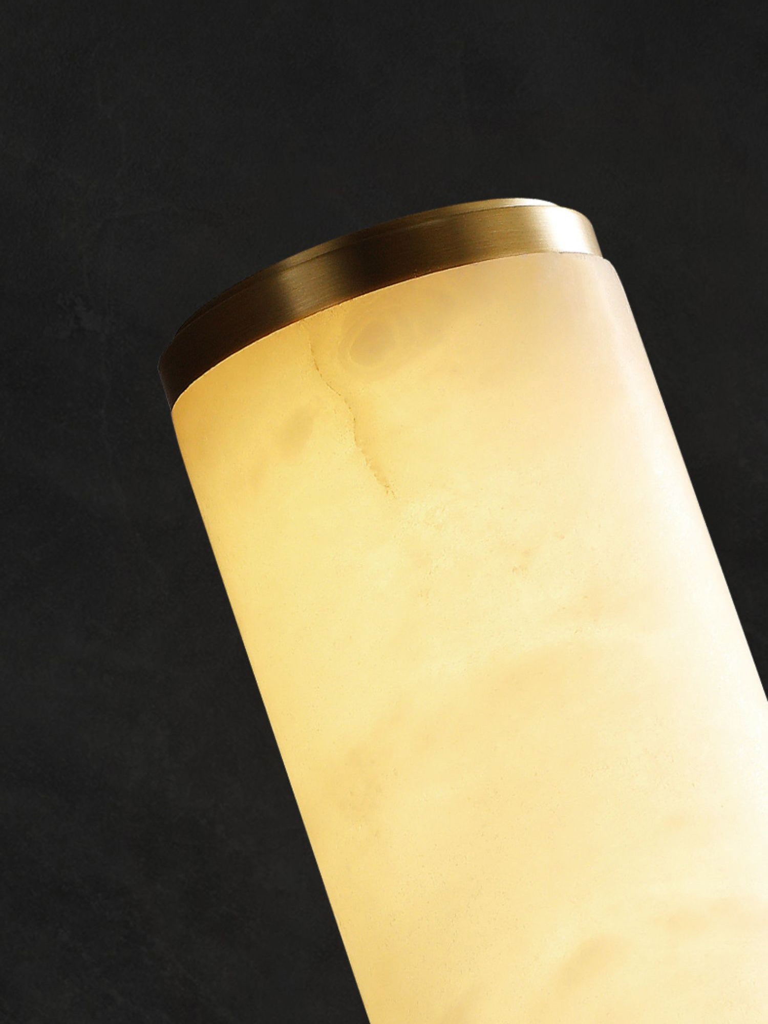 Arcus Modern Minimalist Elegance Brass Alabaster Sconce Wall Lamp - Letslighting