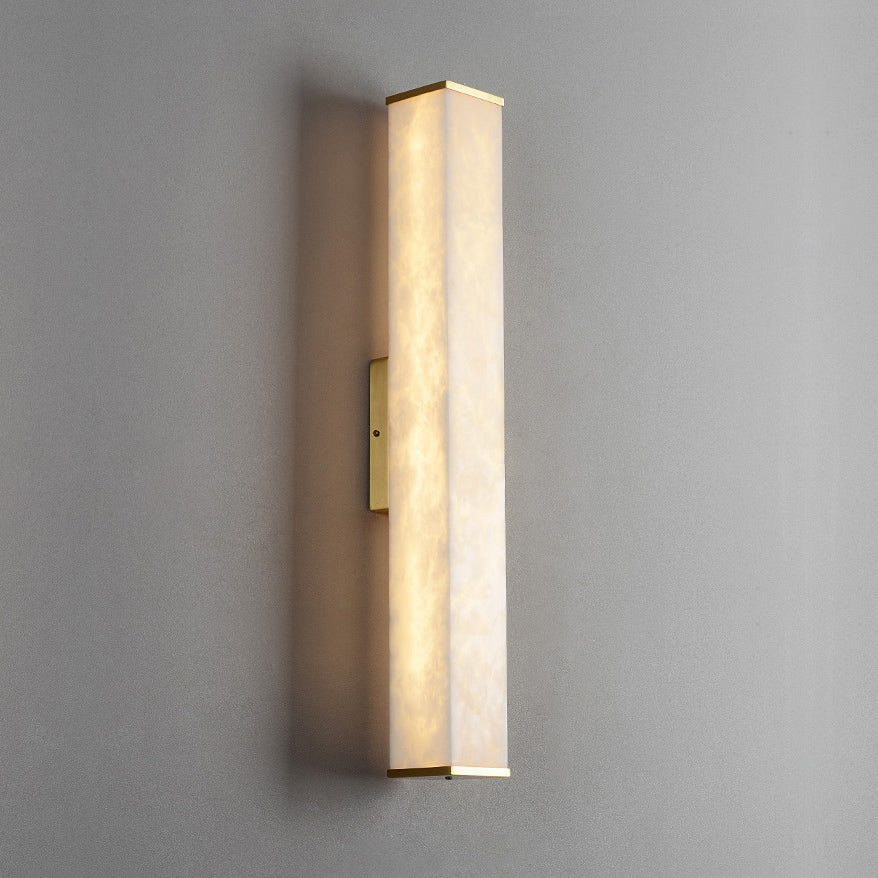 Arcus Modern Minimalist Elegance Brass Alabaster Sconce Wall Lamp - Letslighting