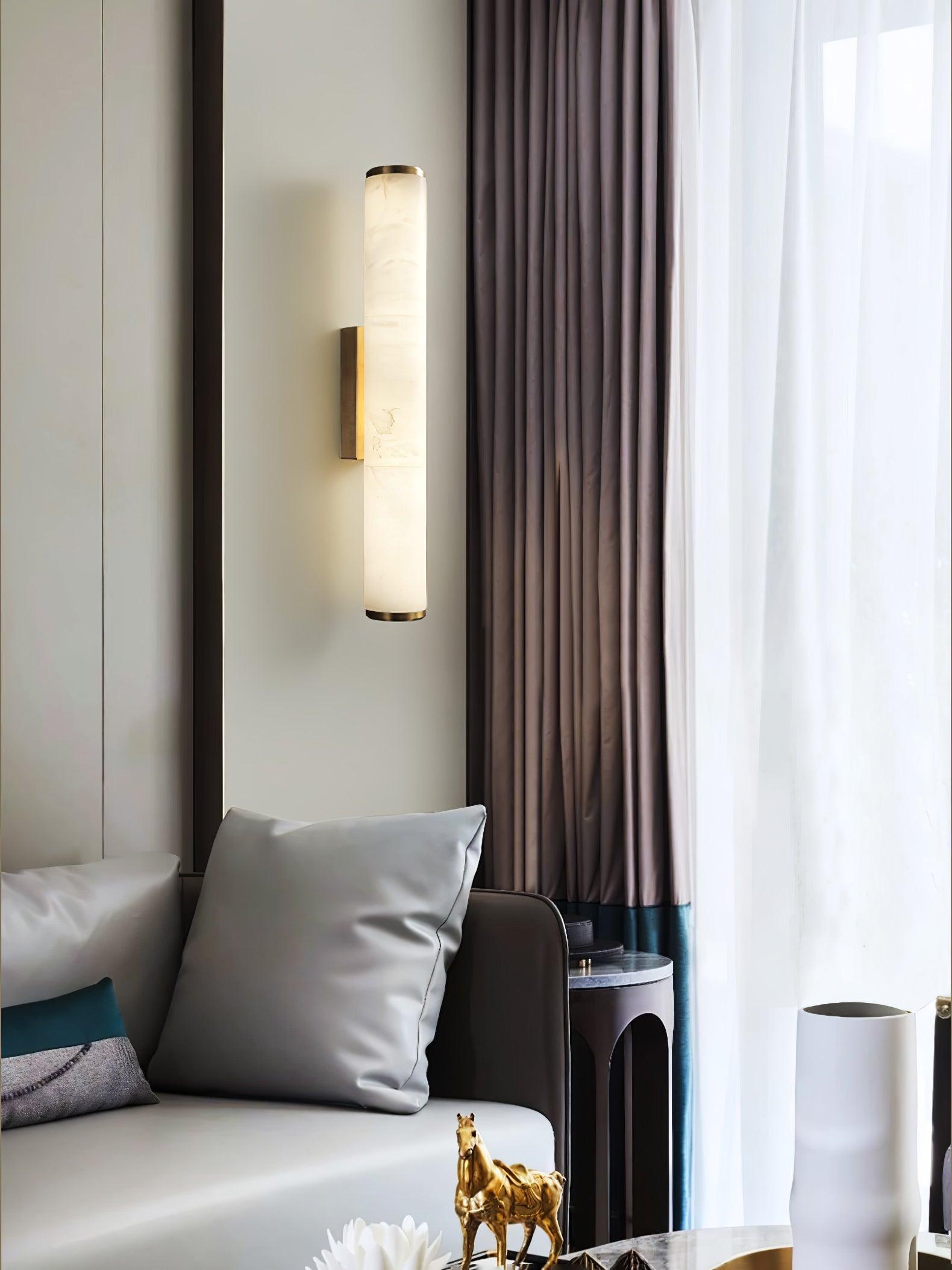 Nyvynor Rectangular Alabaster Wall Light - Neutralighting