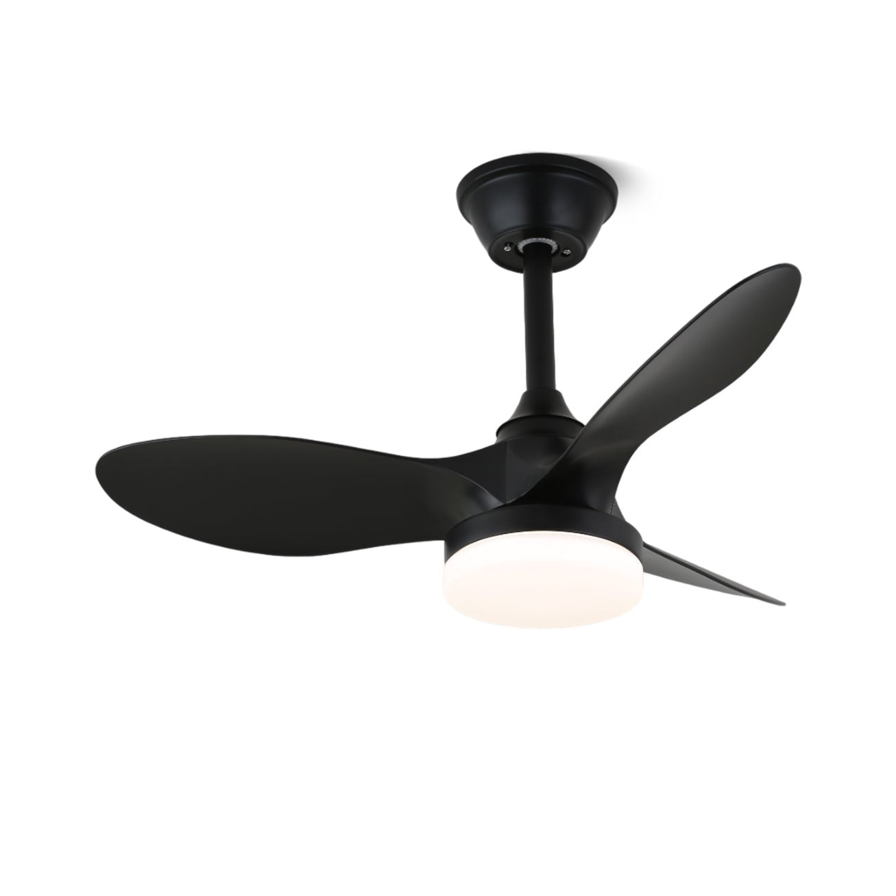 Aelric Moderner Deckenventilator mit Licht in Weiß