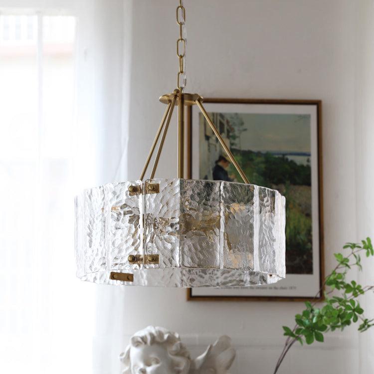 Lustra Kronleuchter Calvert Klar Texturiert Glas-Letslighting