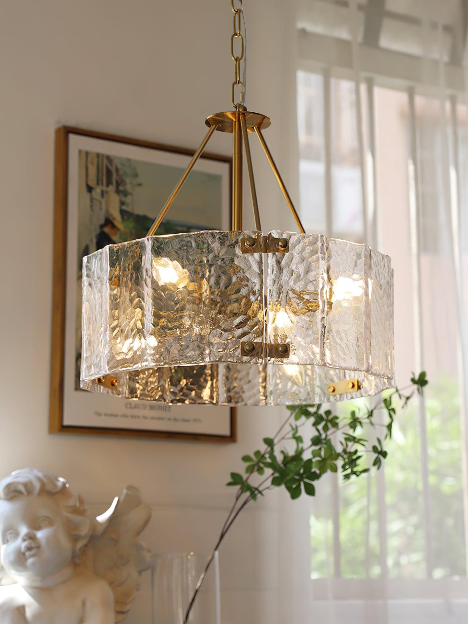Lustra Kronleuchter Calvert Klar Texturiert Glas-Letslighting