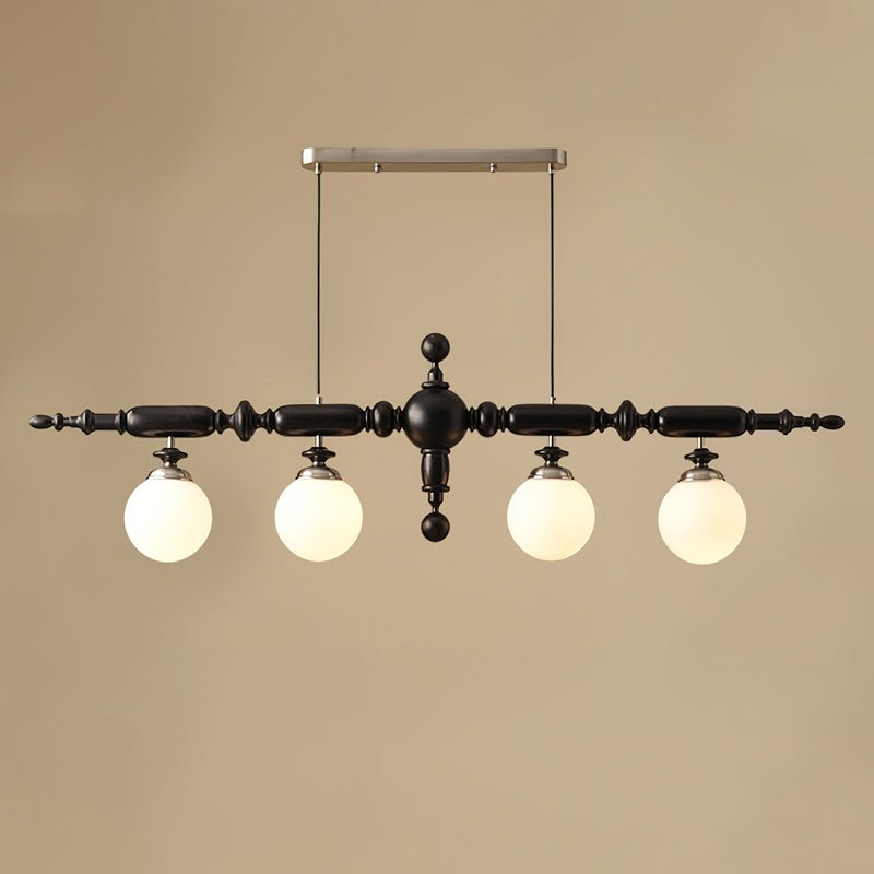 Isilira Klassische Lineare Pendelleuchte aus Holz und Glas-Letslighting