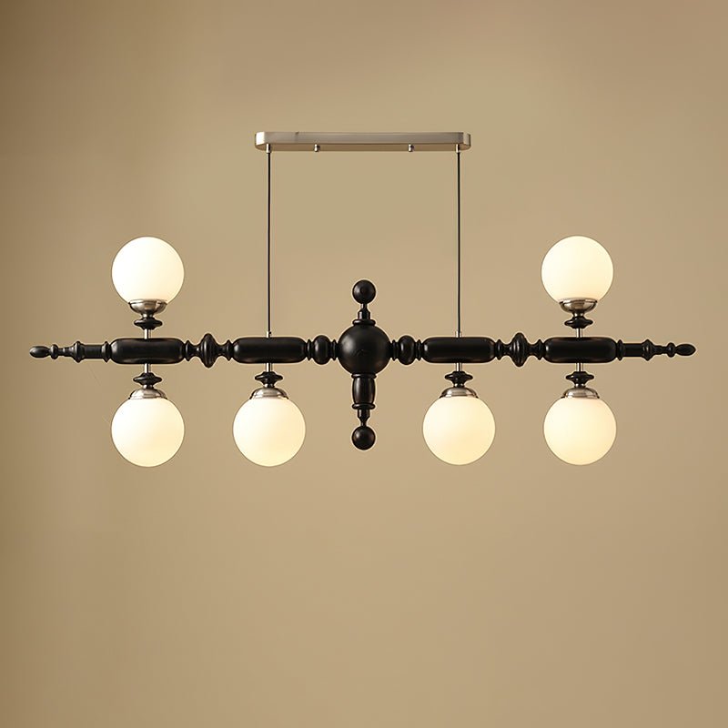 Isilira Klassische Lineare Pendelleuchte aus Holz und Glas-Letslighting