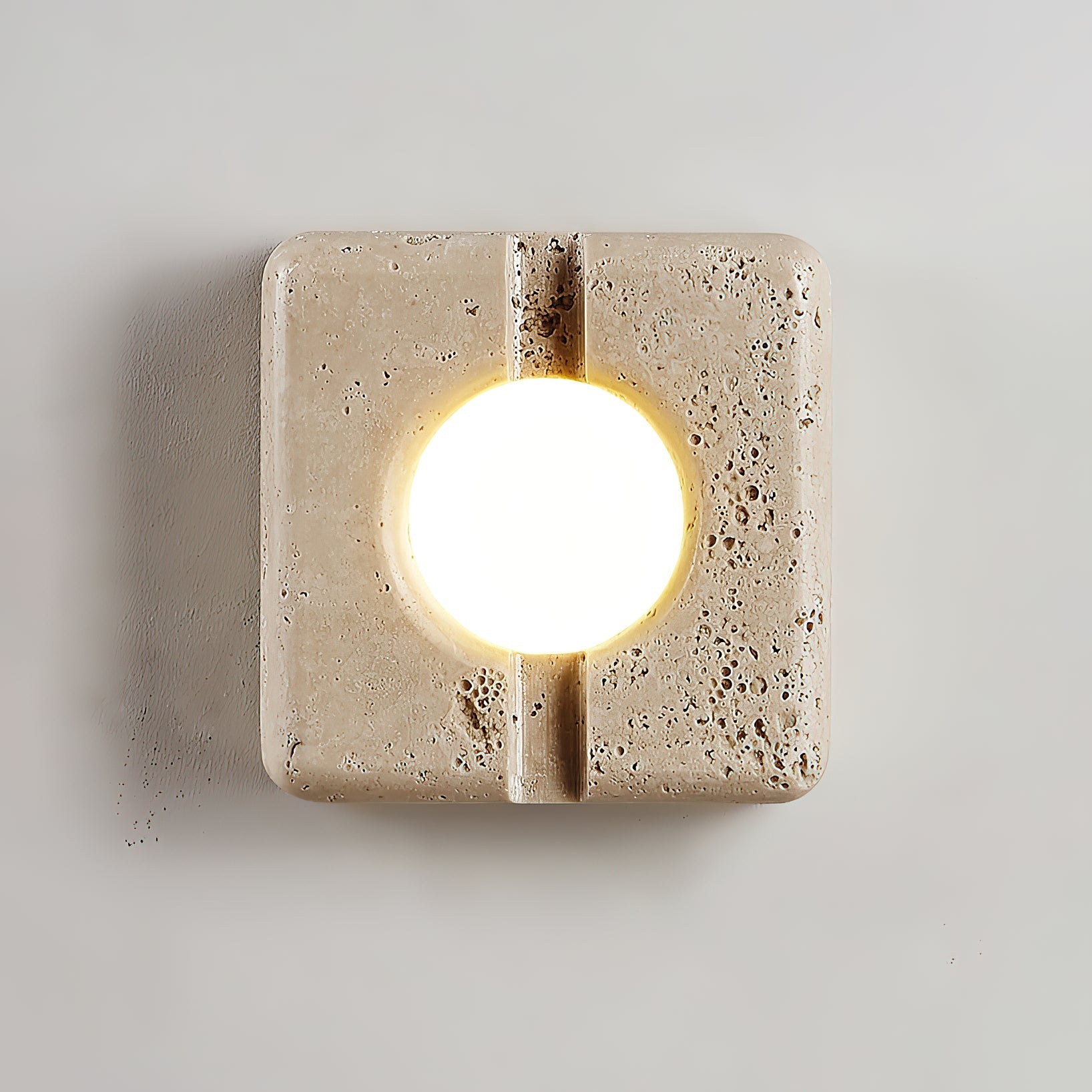 Kosmo Modern Minimalist Clear Travertine Wall Lamp - Letslighting