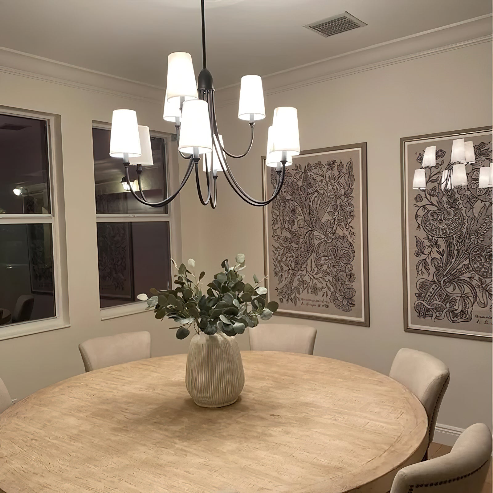 Lumin Vintage Industrieller Stoff-Kronleuchter-Letslighting