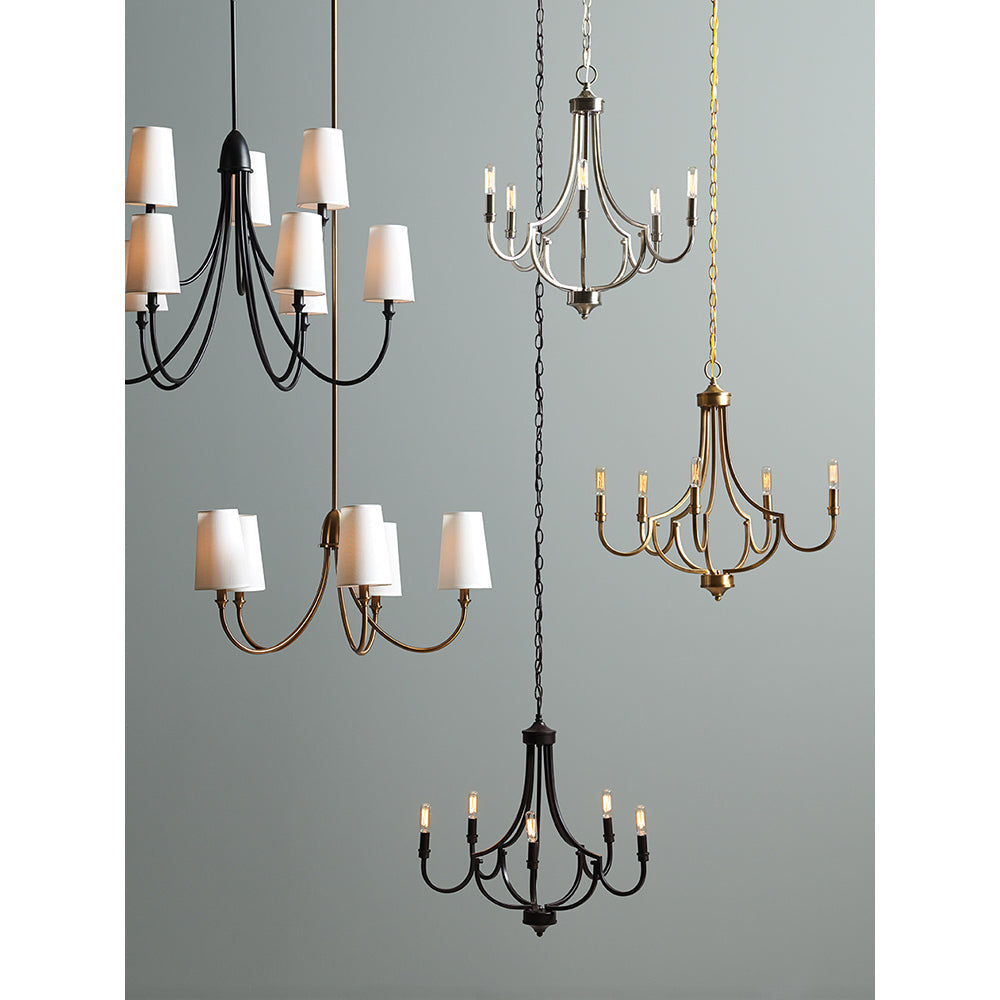Lumin Vintage Industrieller Stoff-Kronleuchter-Letslighting