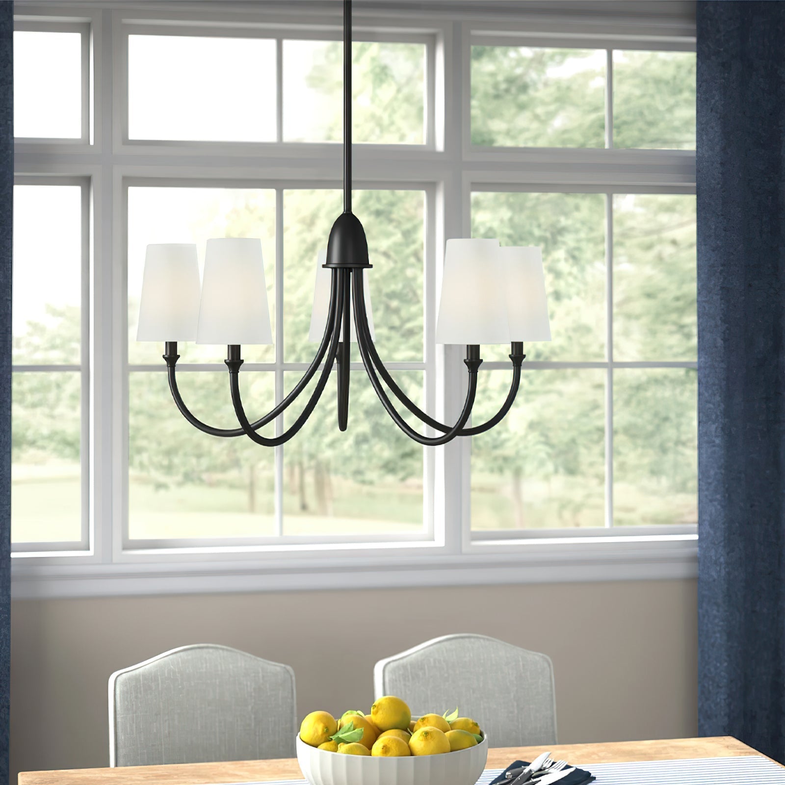Lumin Vintage Industrieller Stoff-Kronleuchter-Letslighting