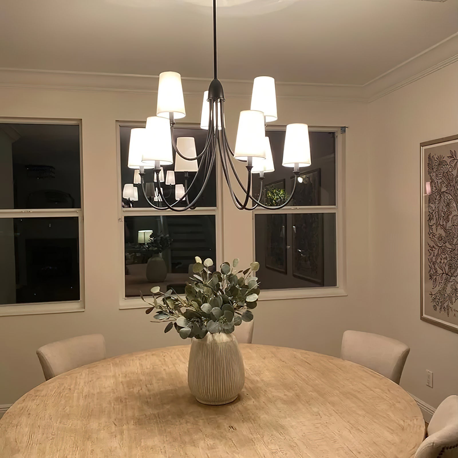 Lumin Vintage Industrieller Stoff-Kronleuchter-Letslighting