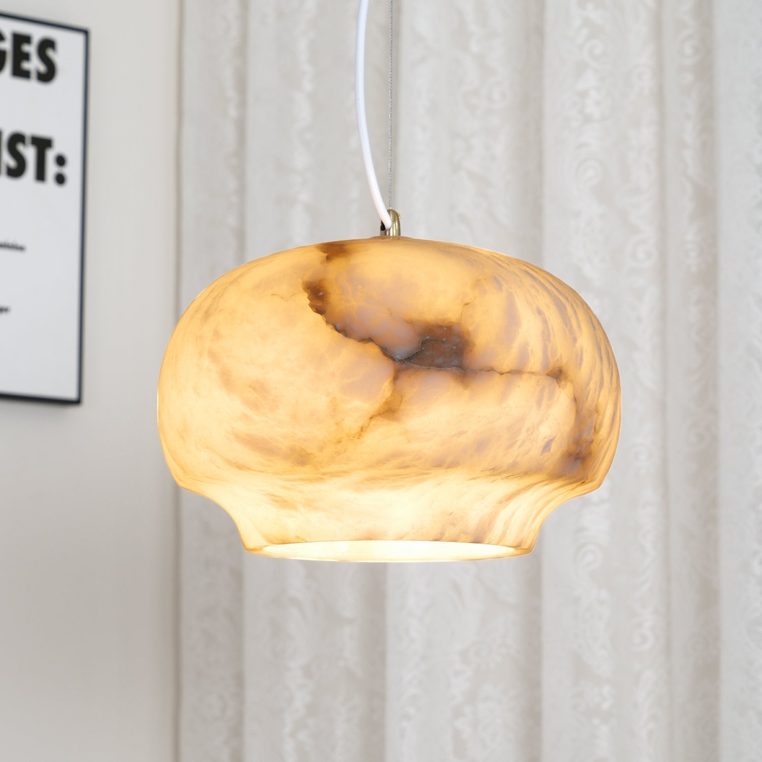 Thalia Minimalist Alabaster Pendant Light - Neutralighting