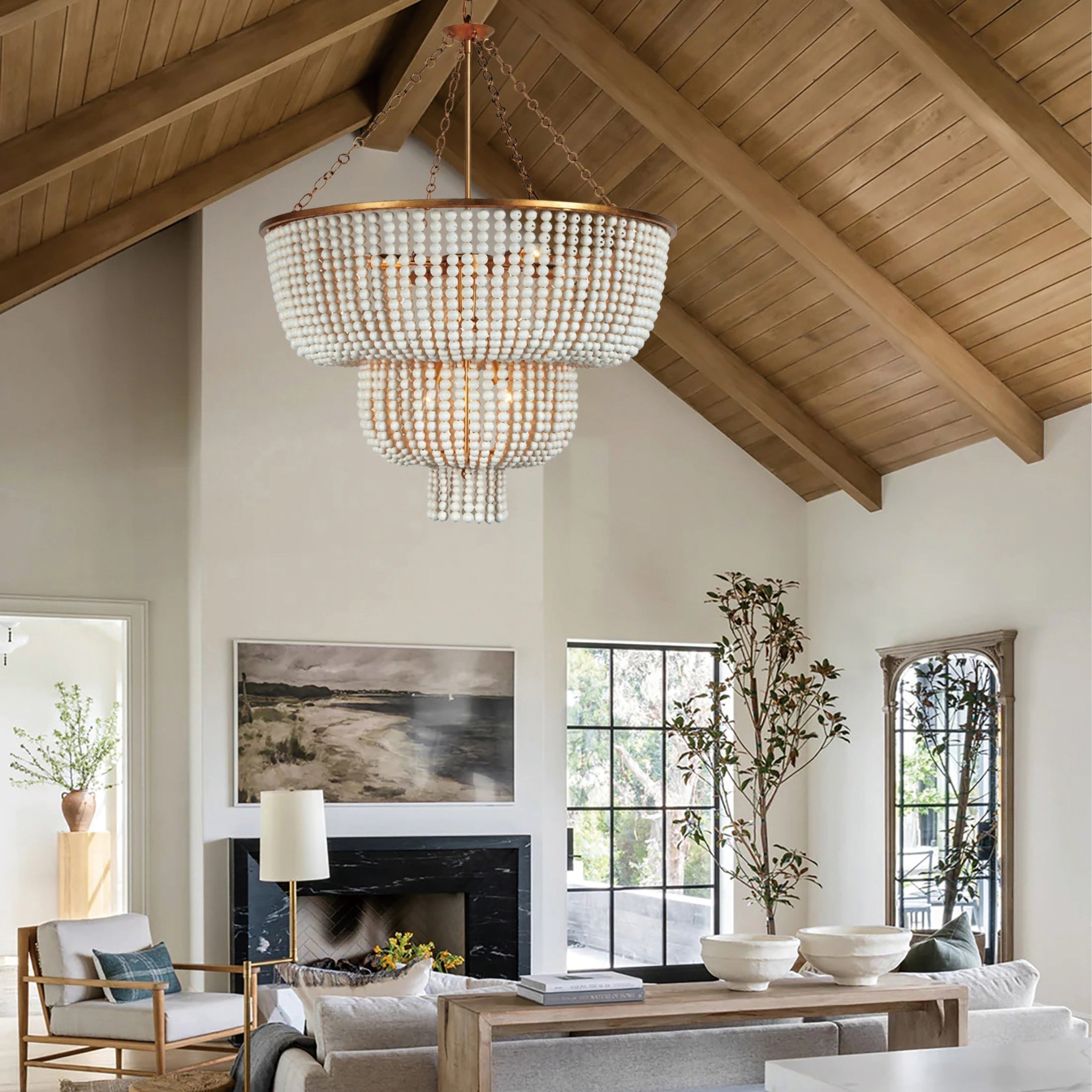Opal Postmoderner Luxus-Holzleuchter-Letslighting