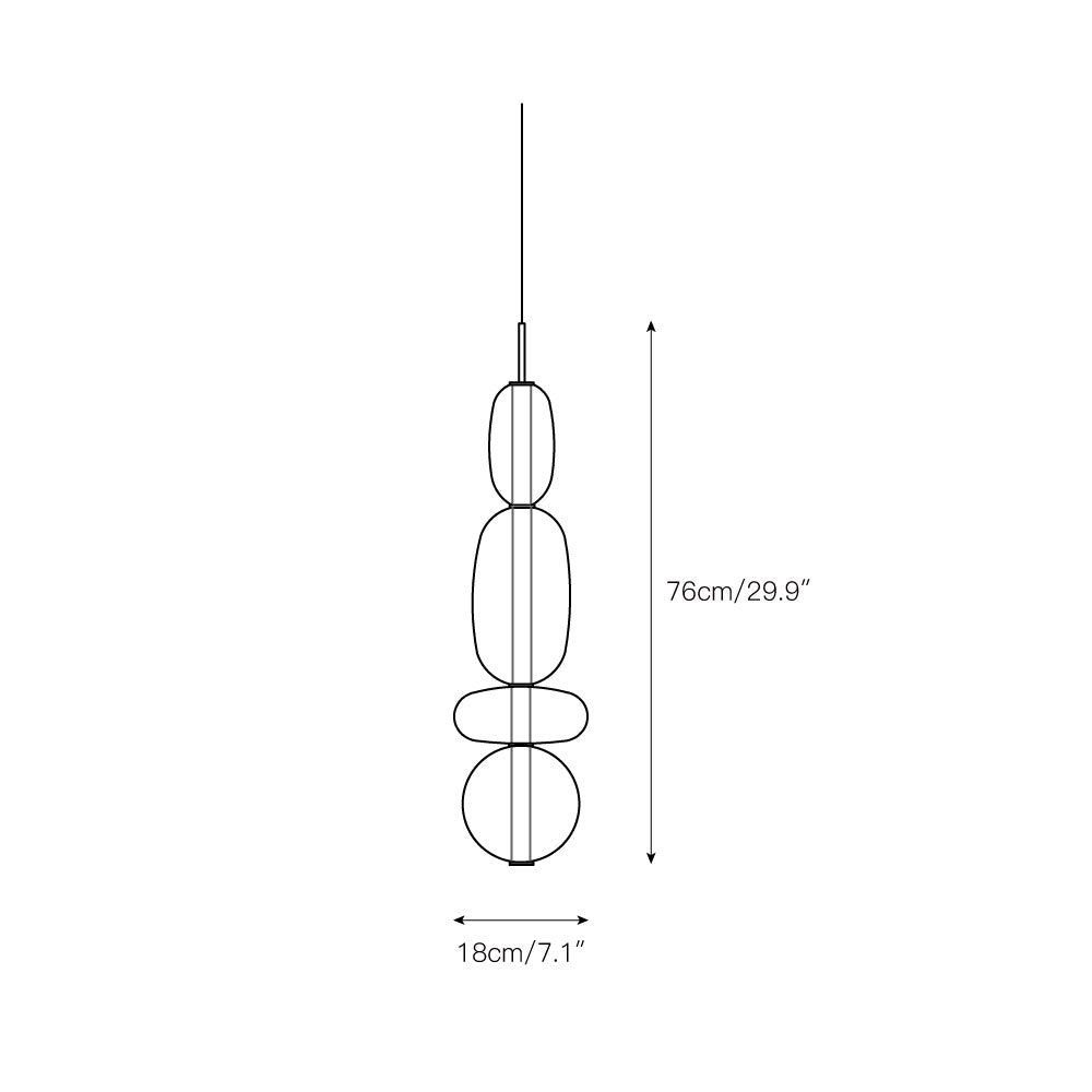 Zodore Moderne Pendelleuchte aus Glas-Letslighting