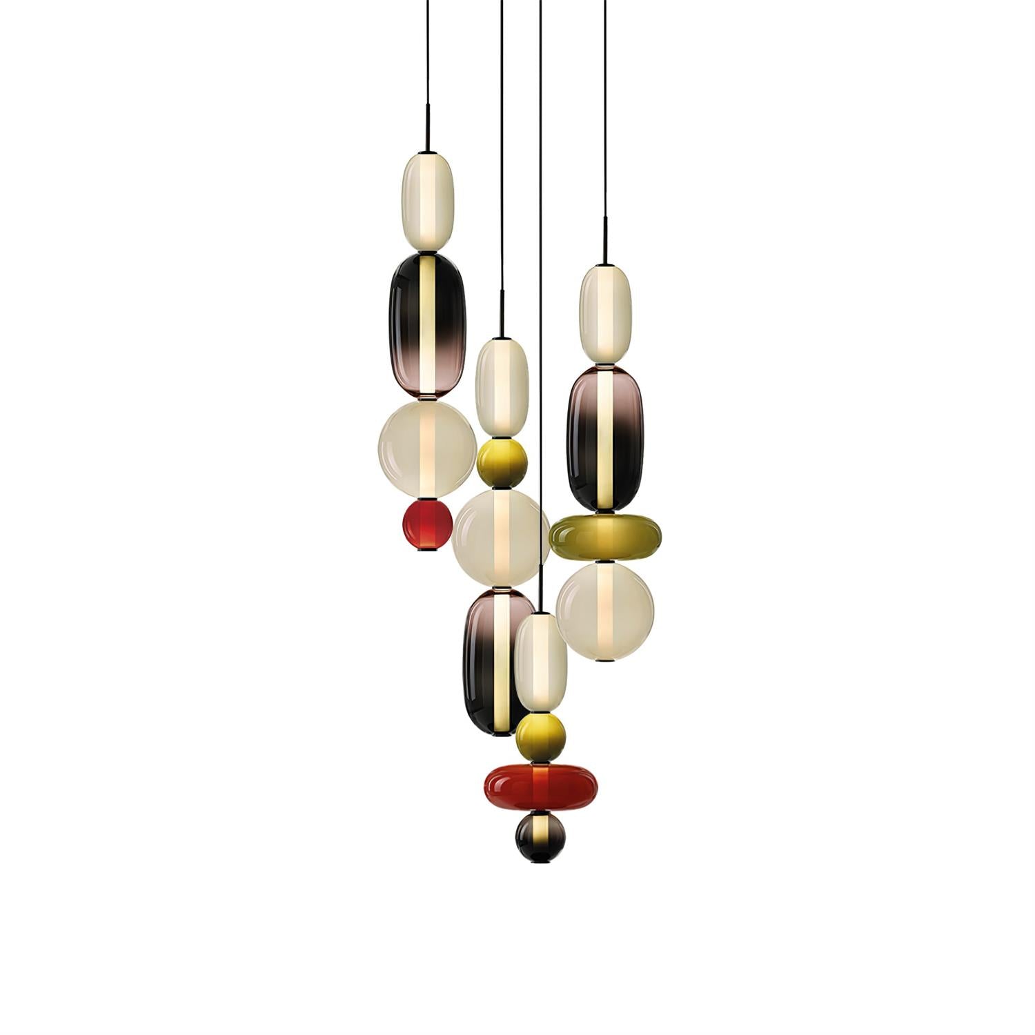 Cunorara Kunst Buntglas Kronleuchter-Letslighting