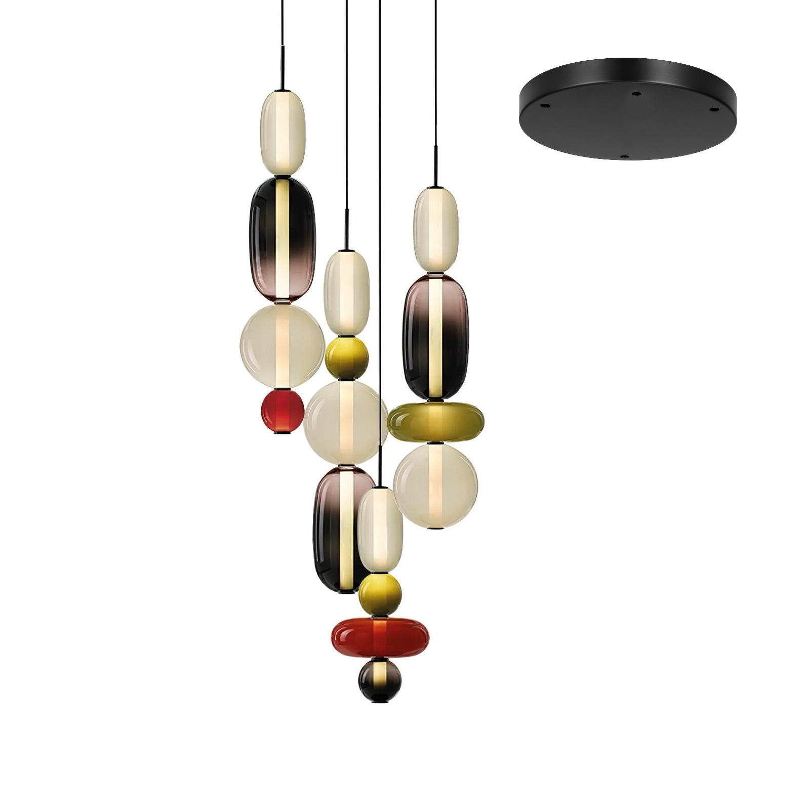 Cunorara Kunst Buntglas Kronleuchter-Letslighting