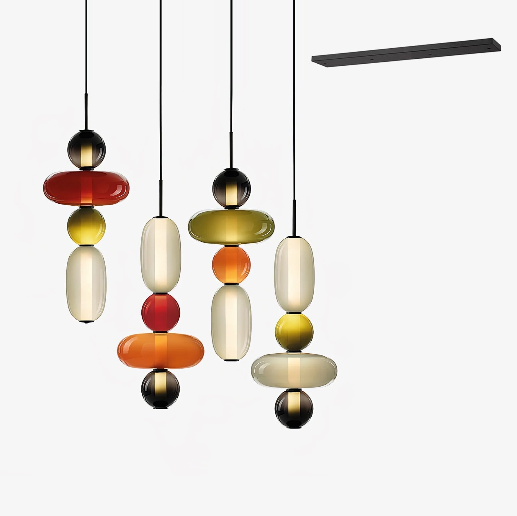 Cunorara Kunst Buntglas Kronleuchter-Letslighting