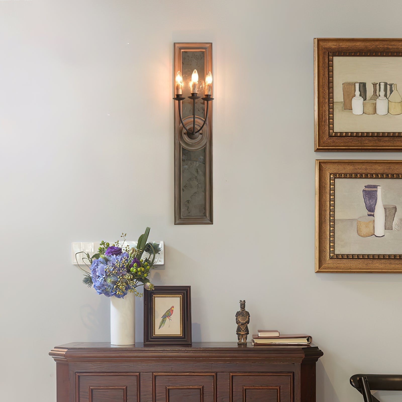 Phasis 3-Licht Spiegel Elegante Vintage Wandleuchte-Letslighting