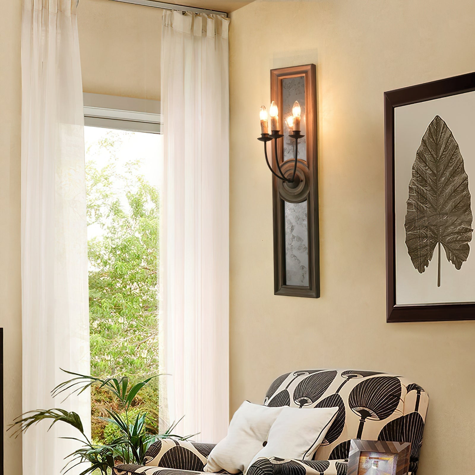 Phasis 3-Licht Spiegel Elegante Vintage Wandleuchte-Letslighting