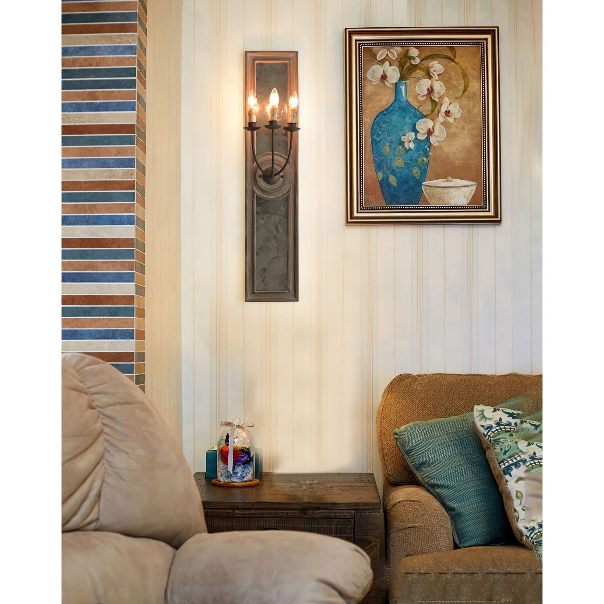 Phasis 3-Licht Spiegel Elegante Vintage Wandleuchte-Letslighting