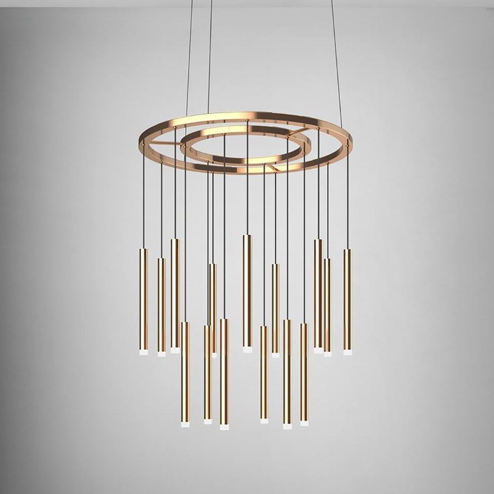 Quint Minimalistischer Kronleuchter aus Messing-Letslighting