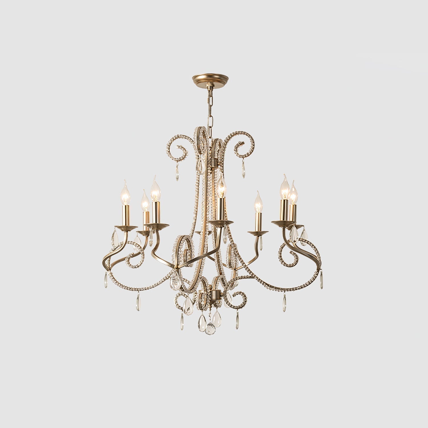 Elysara Crystal Candle Chandelier-Letslighting