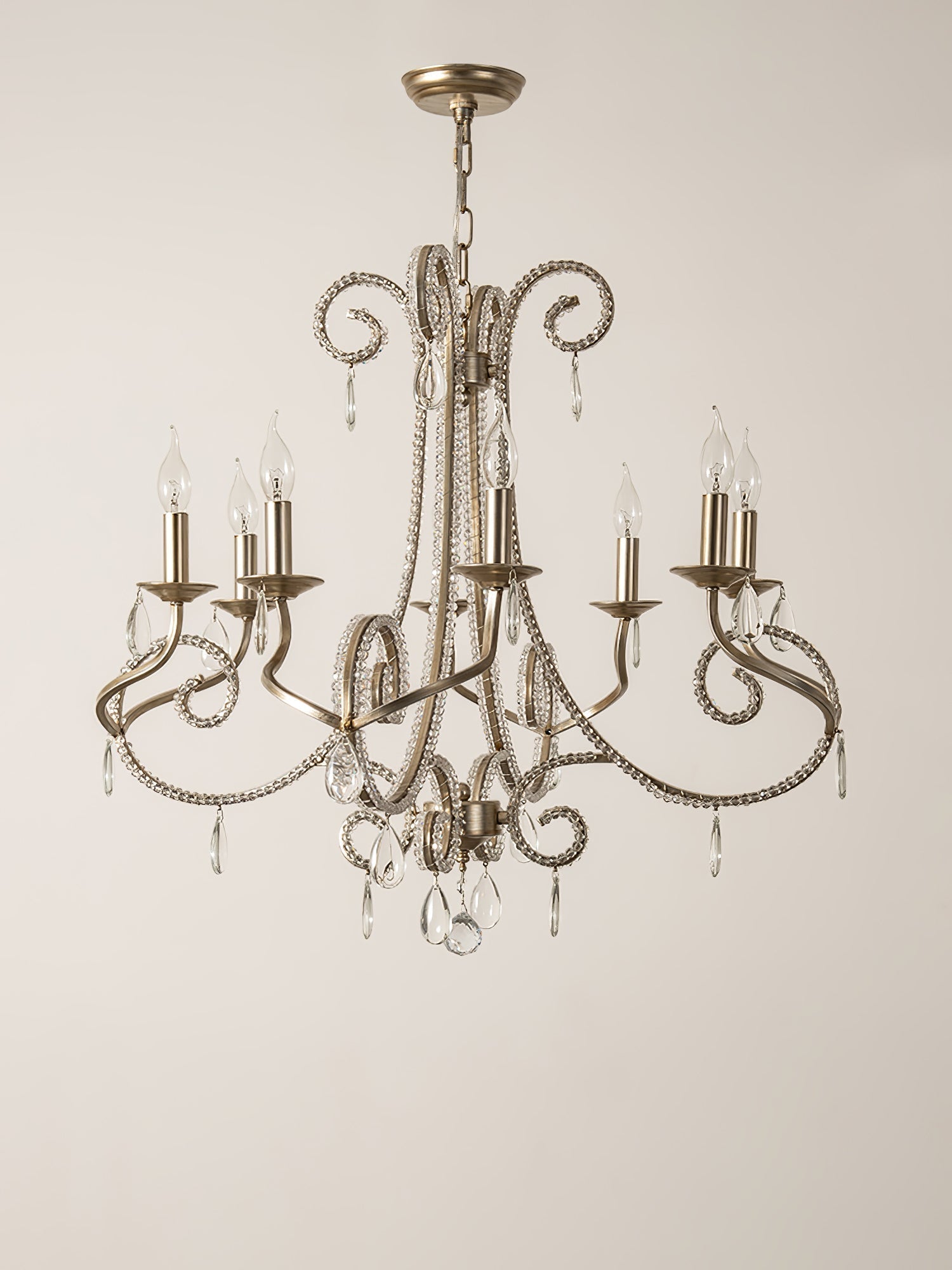 Elysara Crystal Candle Chandelier-Letslighting