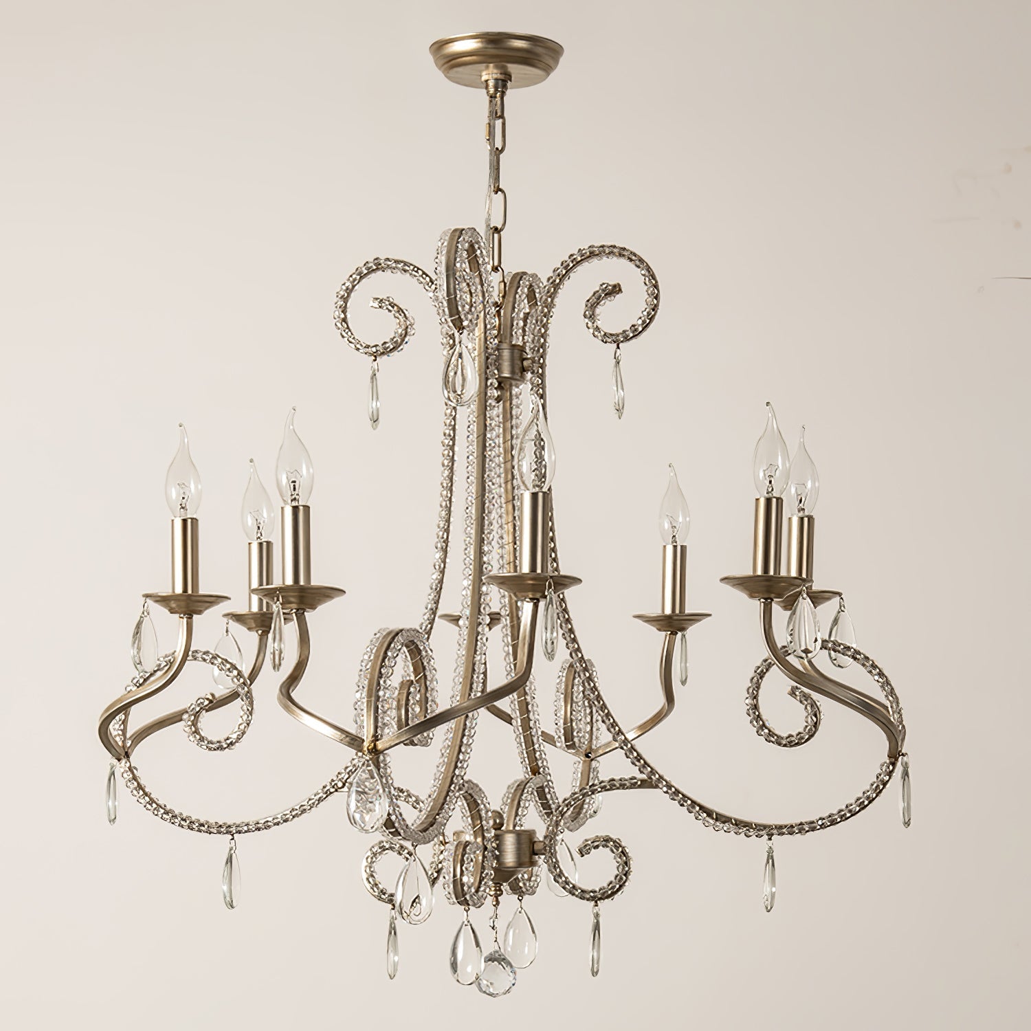 Elysara Crystal Candle Chandelier-Letslighting